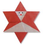 Joulupukin tähden origami